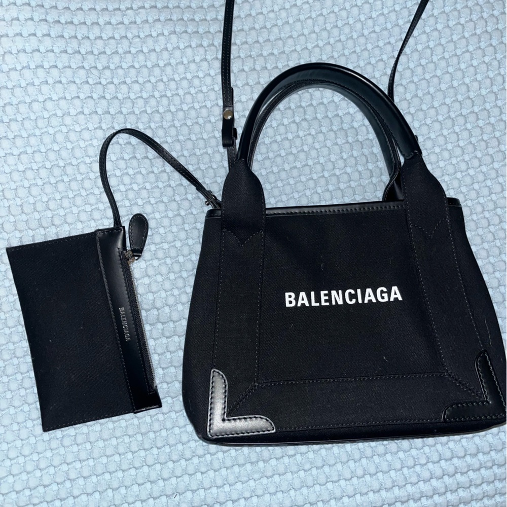 BALENCIAGA NAVY XS CABAS IN BLACK